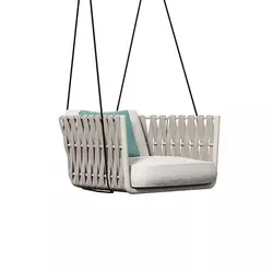 Outdoor Hanging Chair Couture Garden Furniture Balcony Aluminum Alloy Garden Swing Braid Patio  Kids Rattan Chair