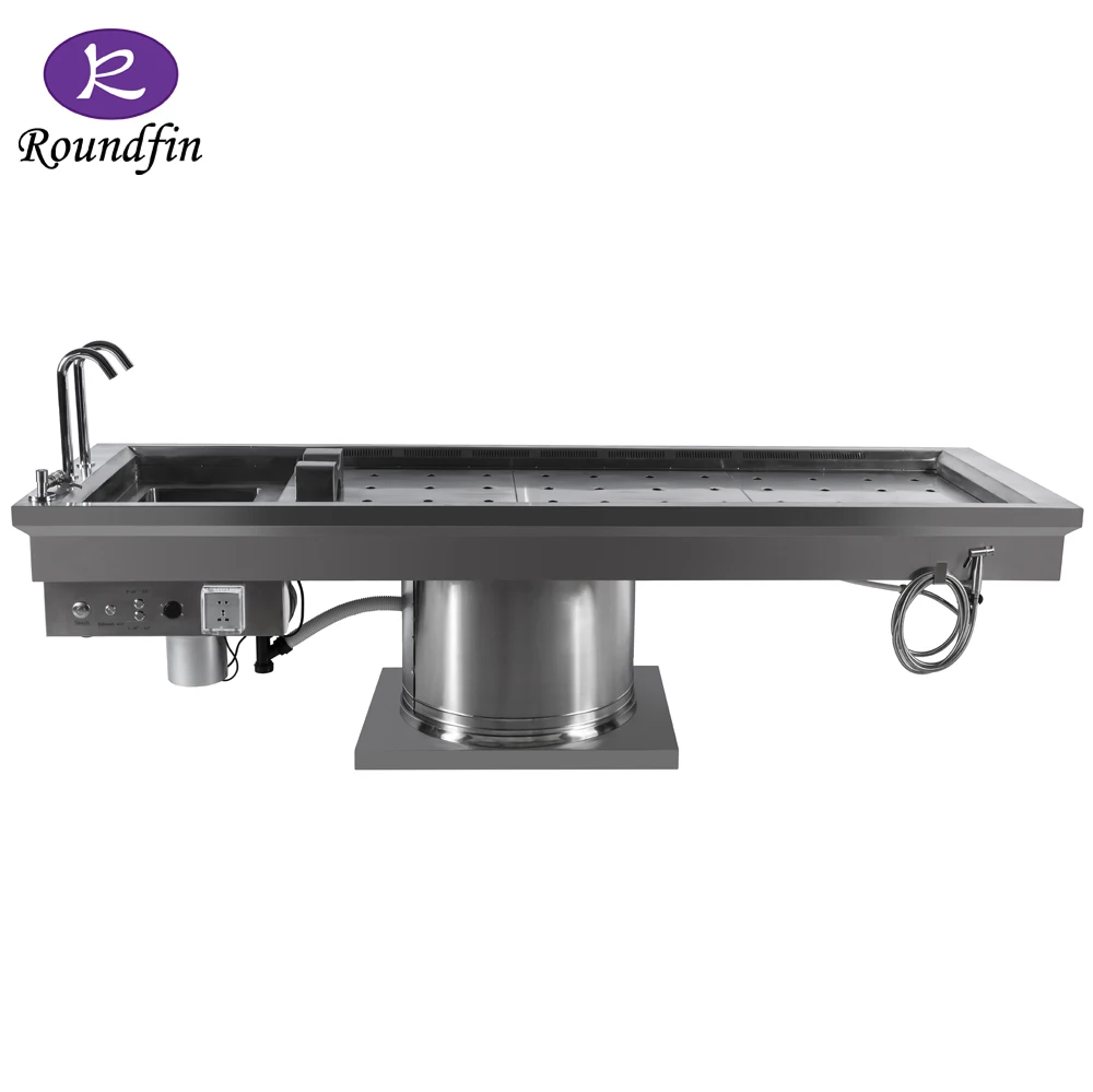 ROUNDFIN medical stainless steel court doctor autopsy table price