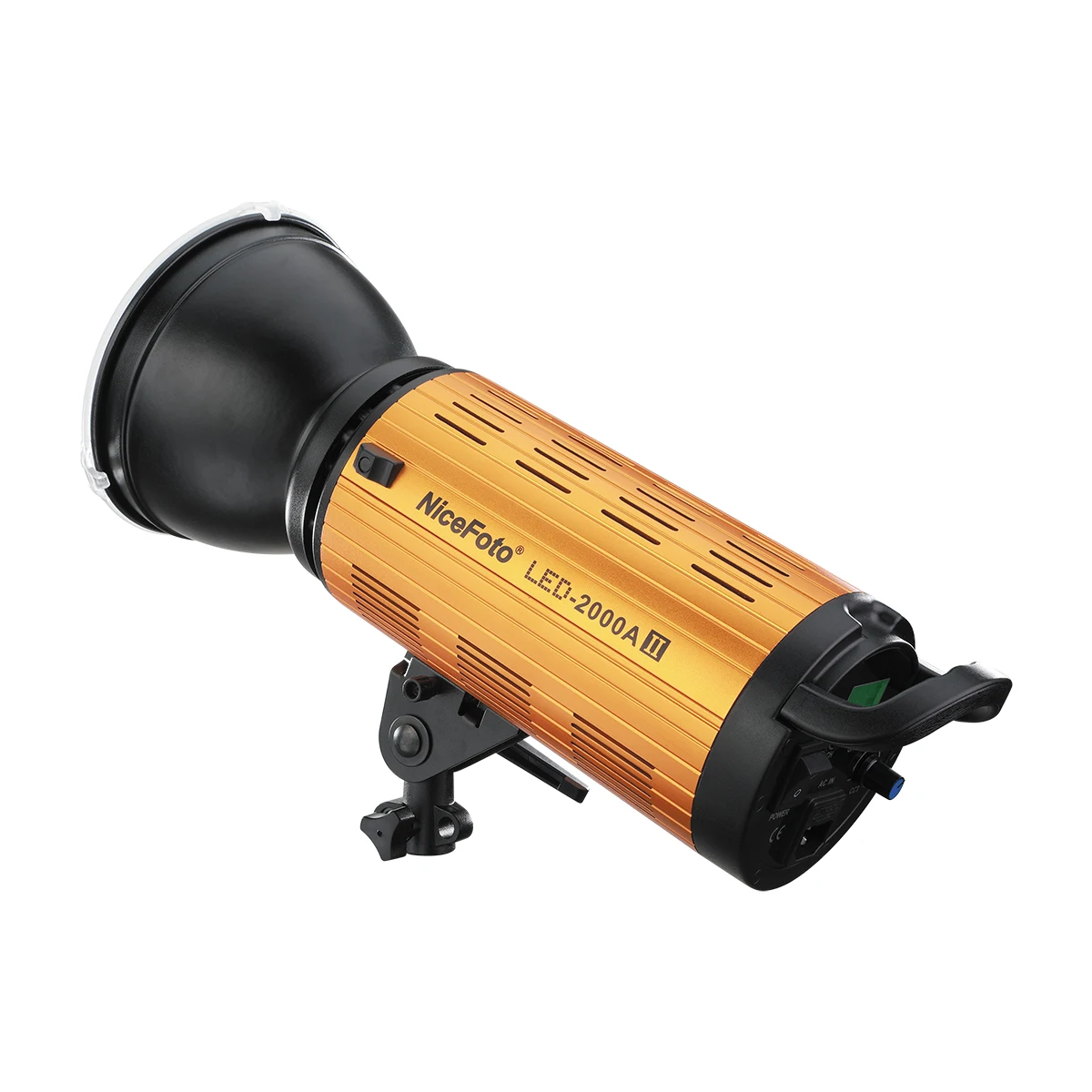 LED-2000AII NiceFoto 200W Bi-color 3200-6500K LED video light Bowens mount AC&DC power supply