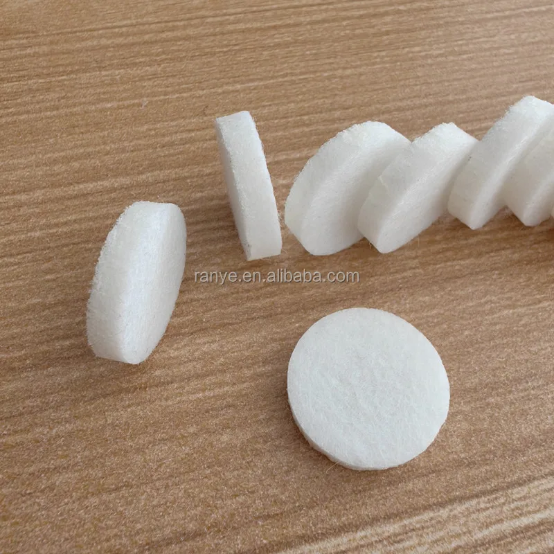 3mm 4mm White Felt for  Aromatherapy perfume oil Diffuser Custom DIY Die Cut Polyester Felt Circles for Craft