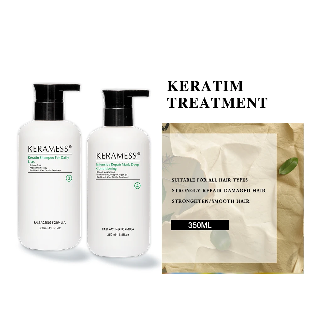keramess OEM Collagen Shampoo Perfume Hair Shampoo And Conditioner Set