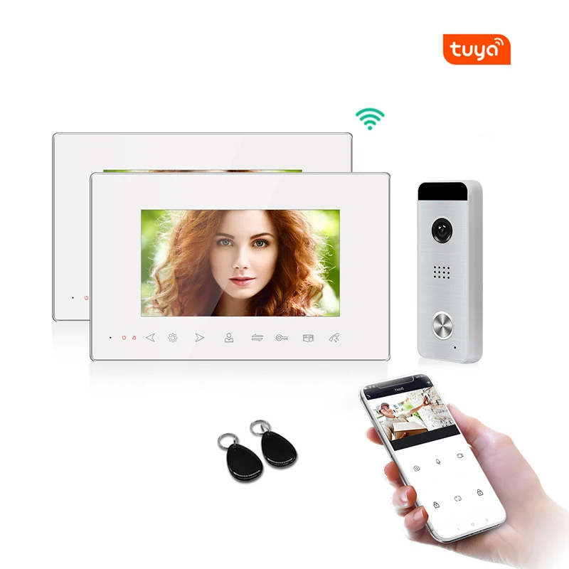 960P беспроводной wifi ip tuya видео дверной звонок Домофон работает с мобильным телефоном