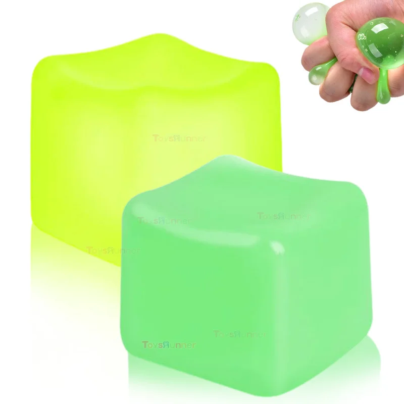 2024 New Arrivals Custom Calming Sensory Squeeze Balls Wholesale Fidget Toy Kids Anxiety Stress Relief Squishy Ice Cube Toys