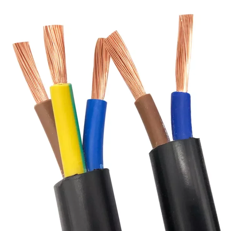 Multi Core Electrical Cable 2/ 3 /4 Cores Flexible Copper Cable RVV H05VV-F Cable H07VV-F 1.5mm2 2.5mm2 4mm2 building wire