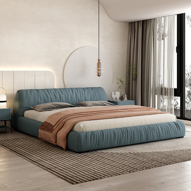 SITU Modern design Luxury Queen King Bed Frame Genuine Faux Leather Tufted Headboard Upholstered Platform Bed