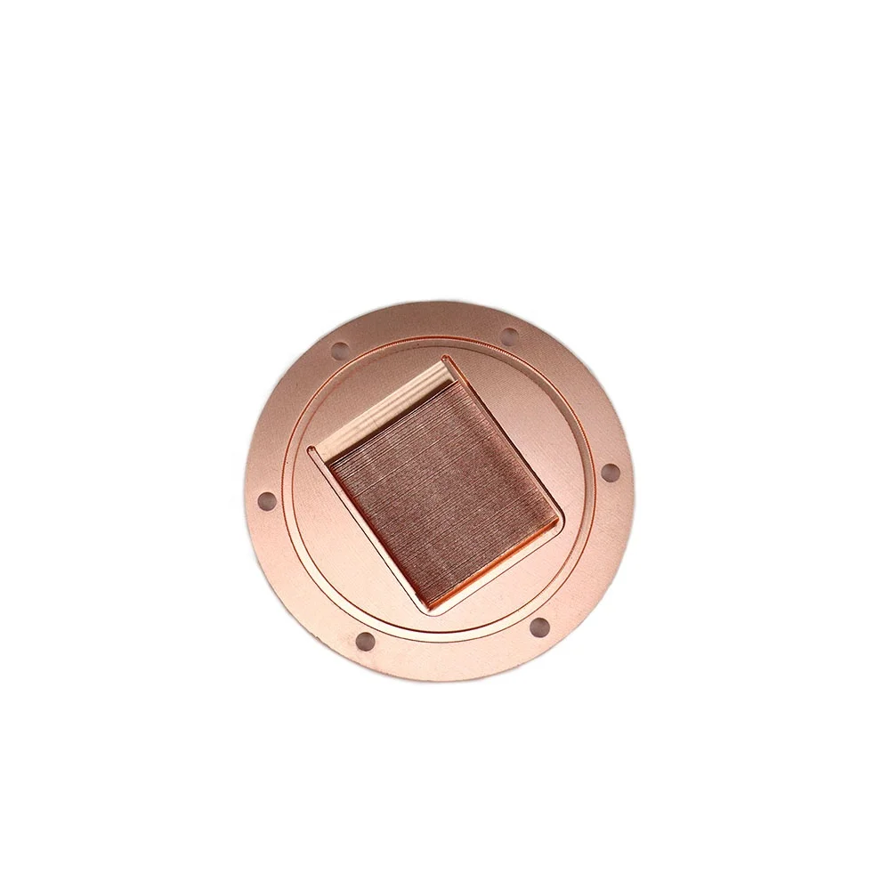 Custom 60W Copper Circle Cold Strip Plate Heat Sink Skiving LED Fin Heatsink with Cnc Aluminum Parts