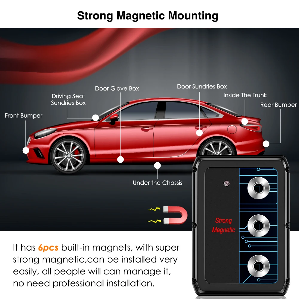 MiCODUS ML808G Strong Magnet Wireless Waterproof 10000mAh Asset Cargo Gps Locator Car Tracking Device 4G Magnetic Gps Tracker