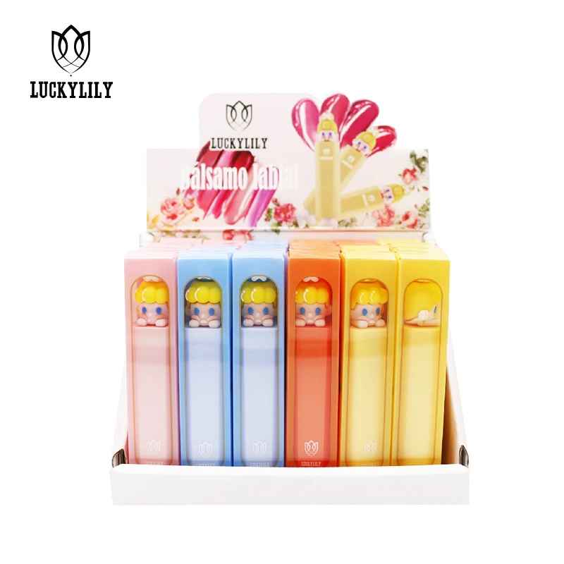 Luckylily, оптовая продажа, высококачественные увлажняющие Бальзамы для губ в женском стиле, бальзам для губ с милым мультяшным изображением Бальзама Для Губ