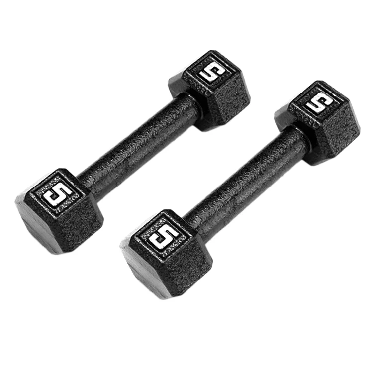 Wholesale Price China Manufacturer Home Gym Hex Dumbbell 100Kg Set Free Weights Cast Iron Hexagon Dumbbell
