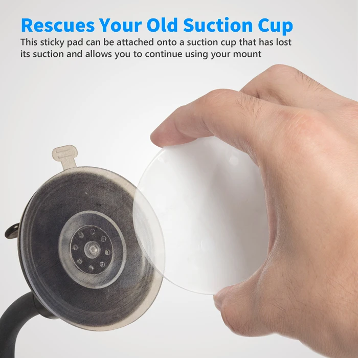 Circular Double Side Sticker Dashboard Adhesive Replacement Pad Compatible with SuctIon Cup Windshield Mounting