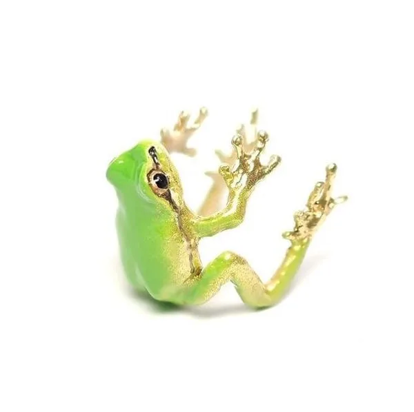 New 2024 TreeFrogRing Tree FrogRing Personality Cute Frog Without Piercing Ear Clip Gift Toy Wholesale