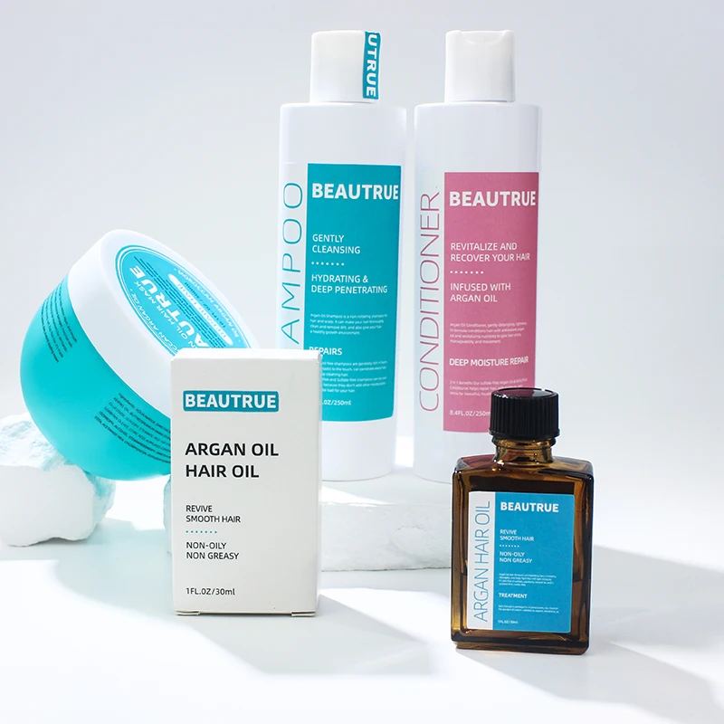 Full Customization Natural Vagen Argan Oil Shampoo And Conditioner Hair Mask Set Private Label For Hair Care Nourishes Smooth