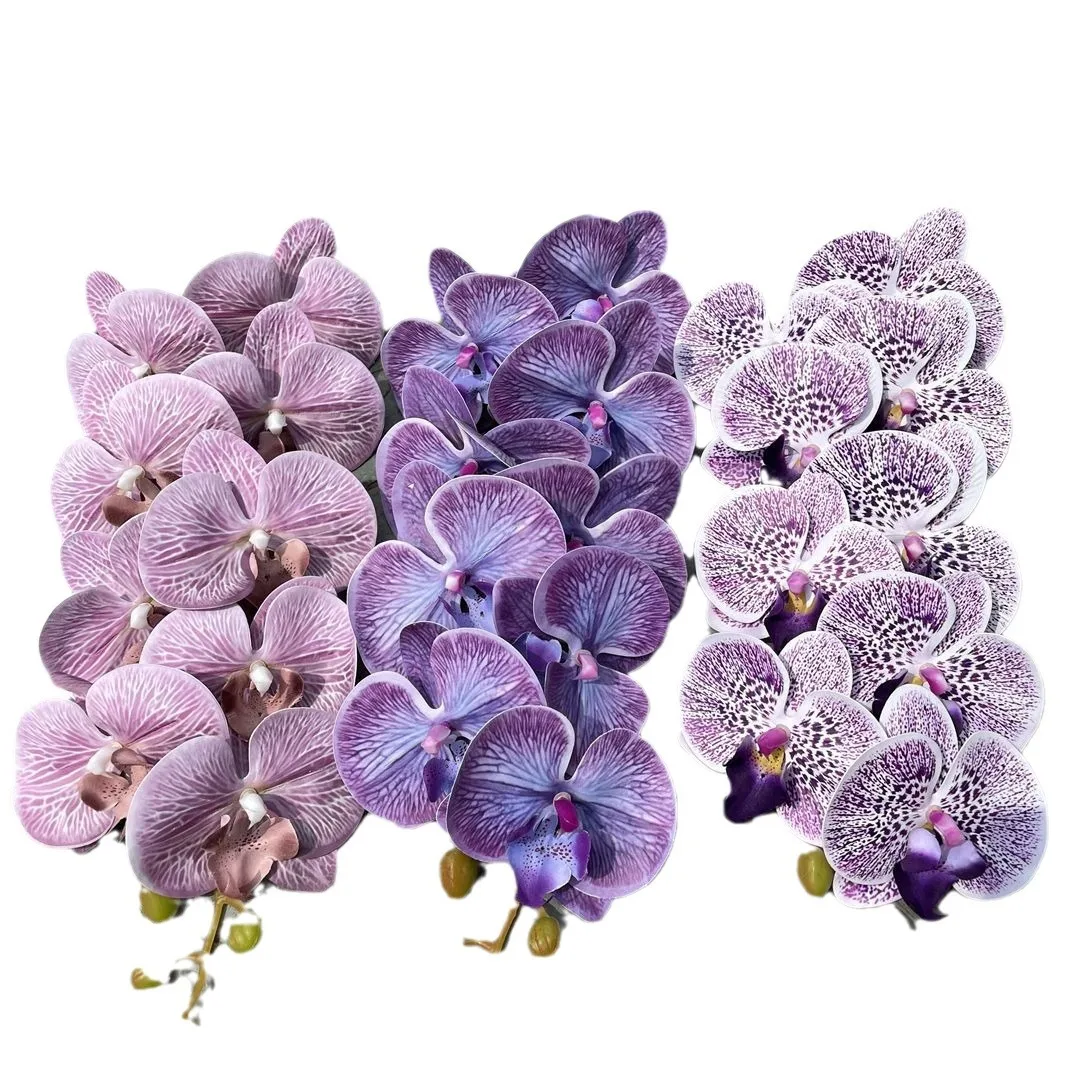 Multi-bloom Artificial Orchid Plant In Glass Vase Table Decor For Restaurant Hotel Mother's Day New Year Christmas