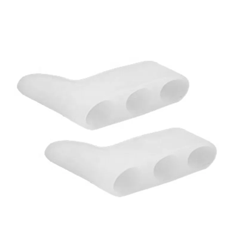 New Silicone 3 Holes Foot Care Finger Toe Separator Hammer Toe Hallux Valgus Corrector