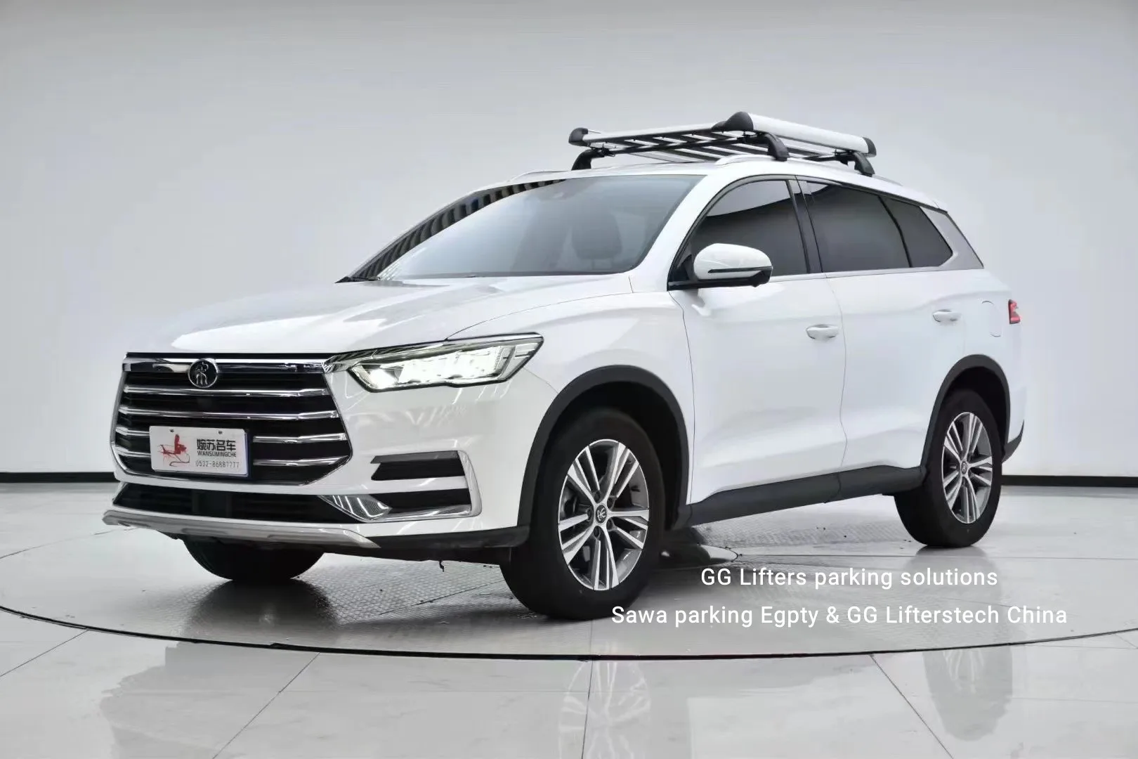 360-Degree Car Display Turntable - Motorized Rotating Platform with Adjustable Speed