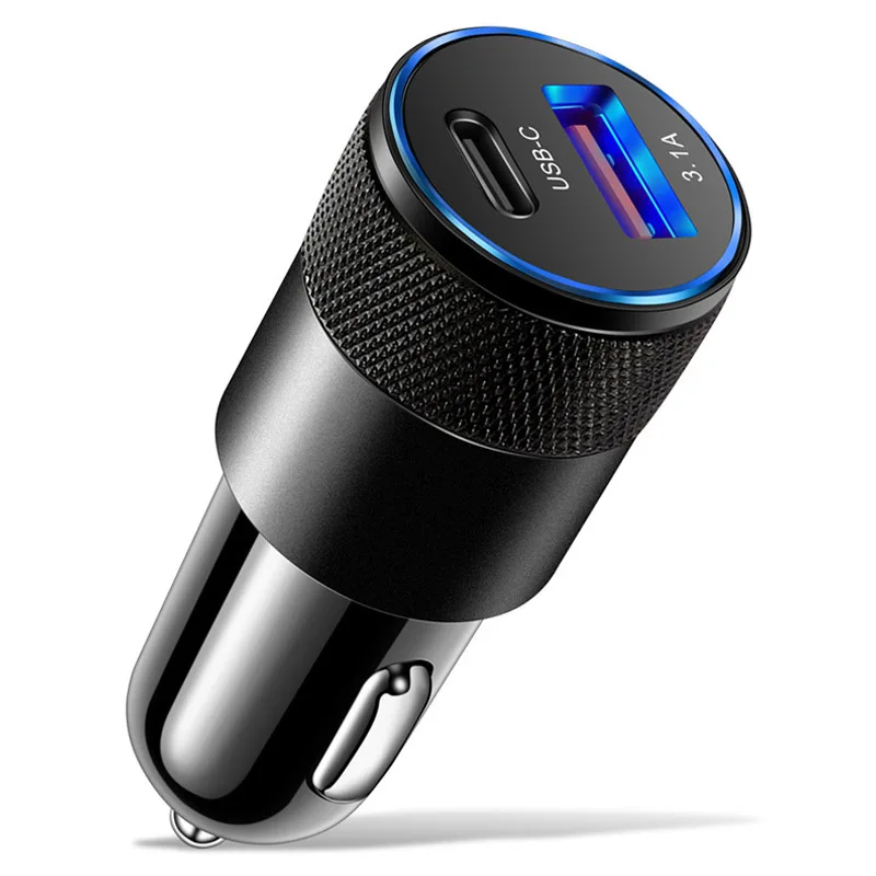 Car Adapter Charger 15W Type C 3.1A Smart Charging Usb C Car Phone Charger