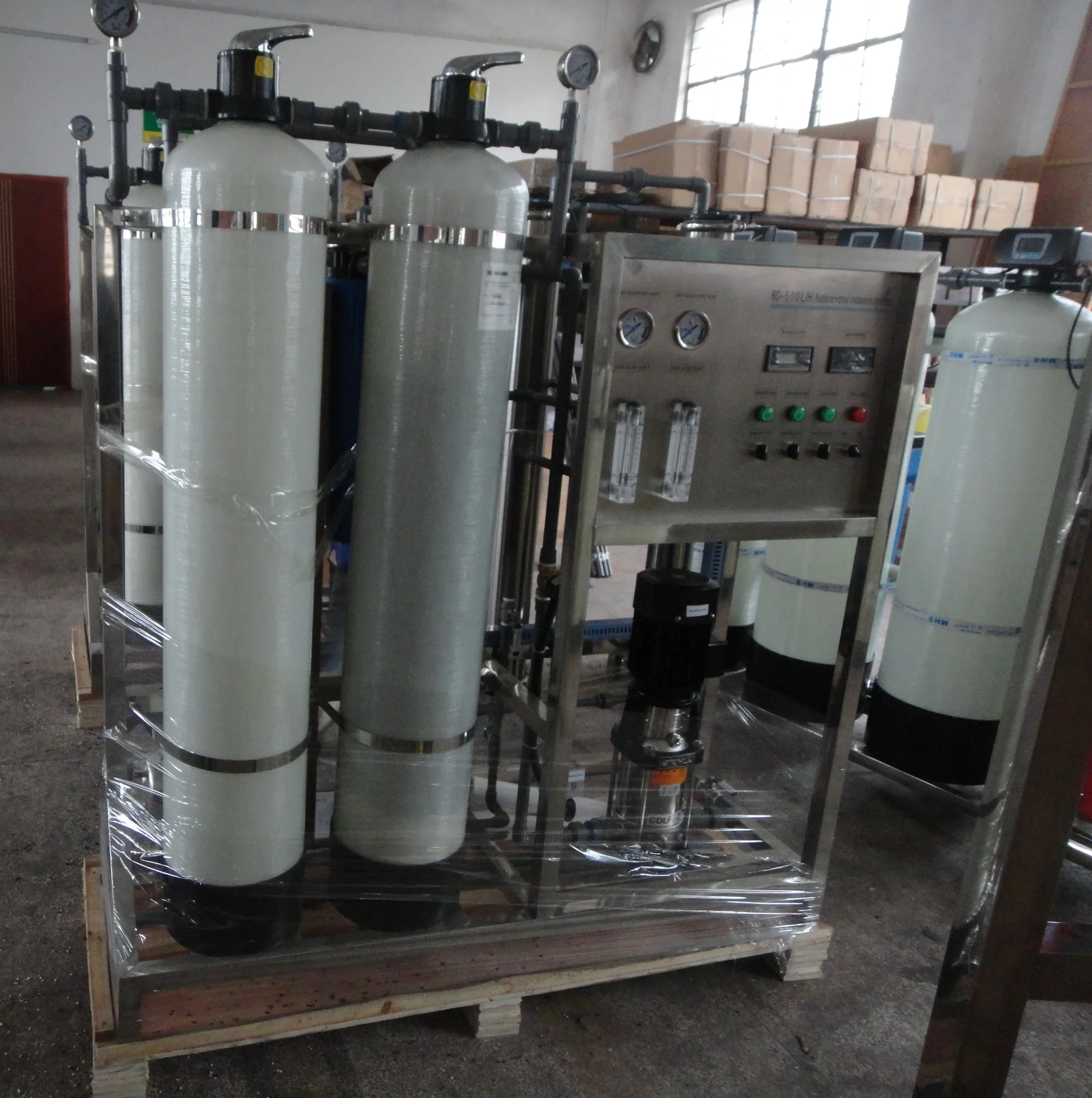 water desalination device 3000 lph ss ro plant pure water electrolyzer drinking processing machine solar water purification
