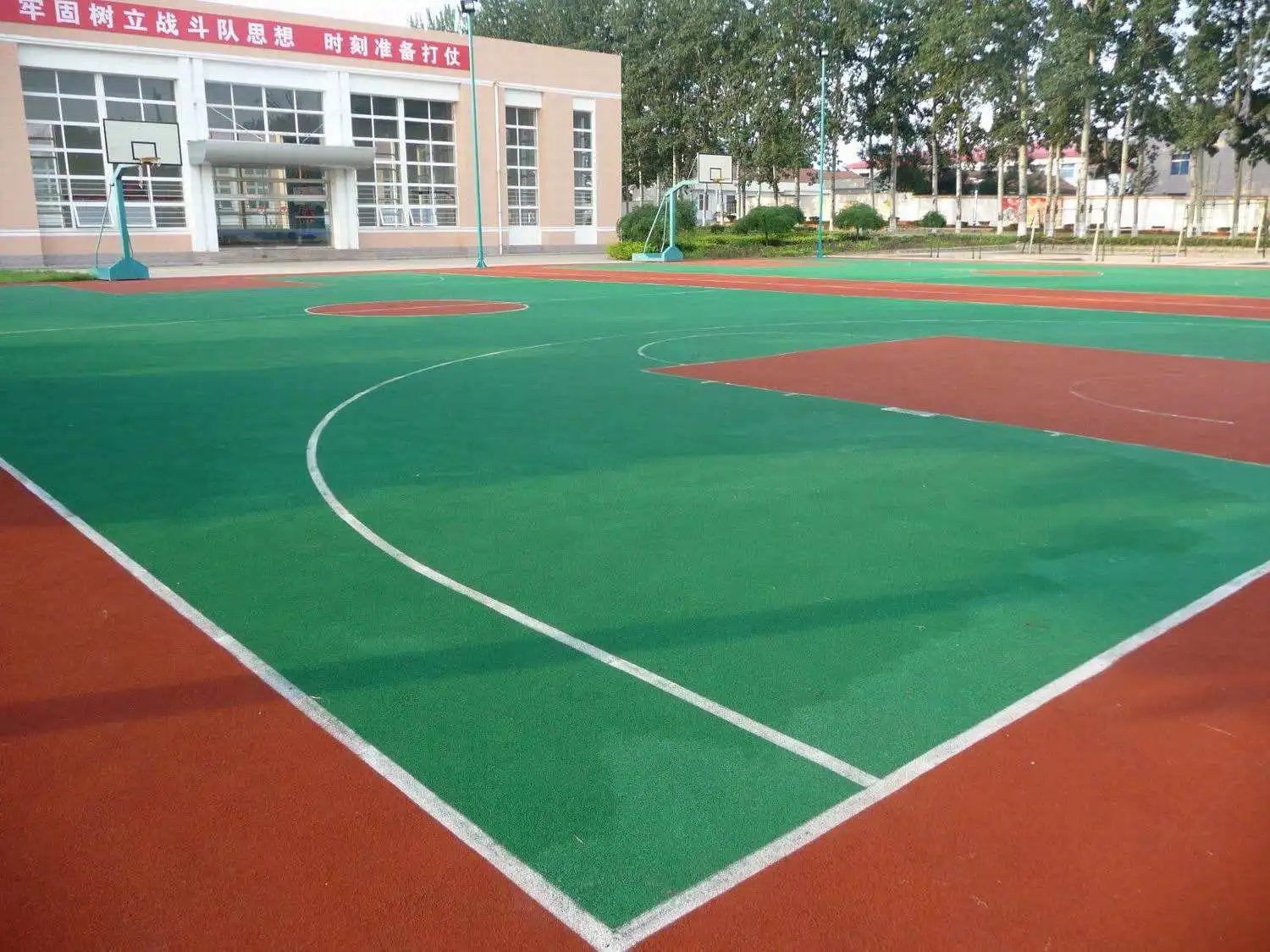 Colorful customizable wholesale indoor and outdoor sports field sports floor coating silicon PU