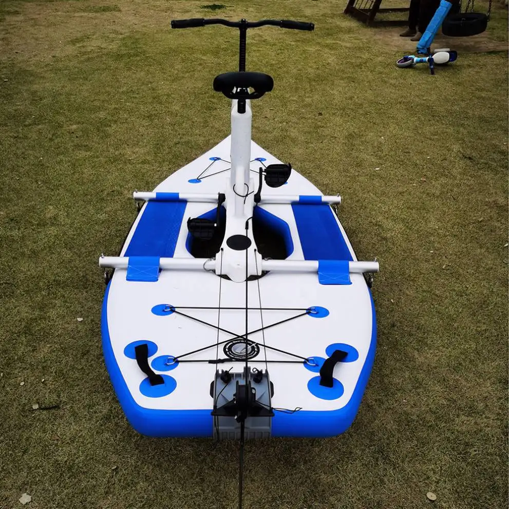 1 Person Racing Surfboard Outdoor Fitness Ocean Adventure Double People Aqua Bicycle Sports Inflatable Floating SUP Water Bike