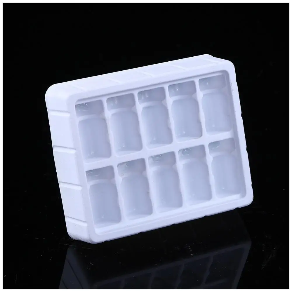 
Black 7 Units Insert Blister Process Plastic Medical Bottle Packaging Vial Tray 