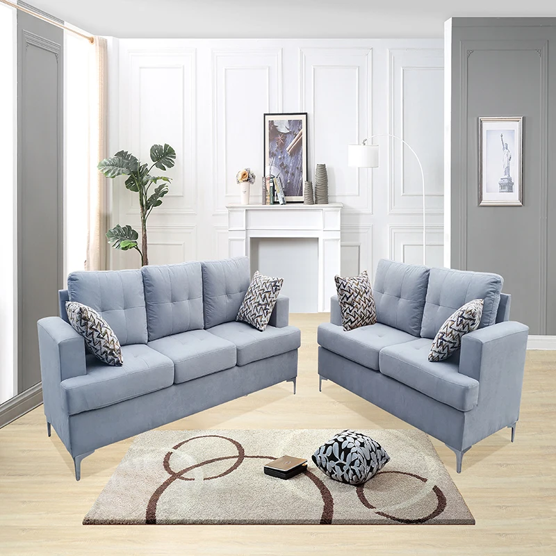 Minimalist two pics sofa set furniture with best price and china factory directly Supply corner stationary sofa