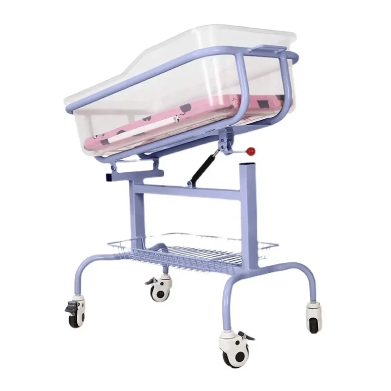 For Newborn Baby Bassinet Height And Head Adjustable Luxurious Hospital Baby Crib Baby Trolley