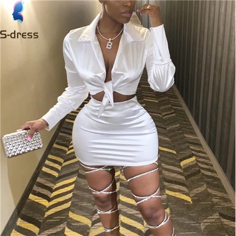 
2020 new arrivals high quality ladies crop top and skirt women 2 piece set clothing 