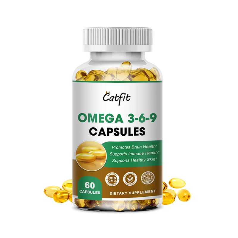 Catfit Private Label OEM 60pc fish oil omega 3 1000mg softgel capsules fish oil capsules