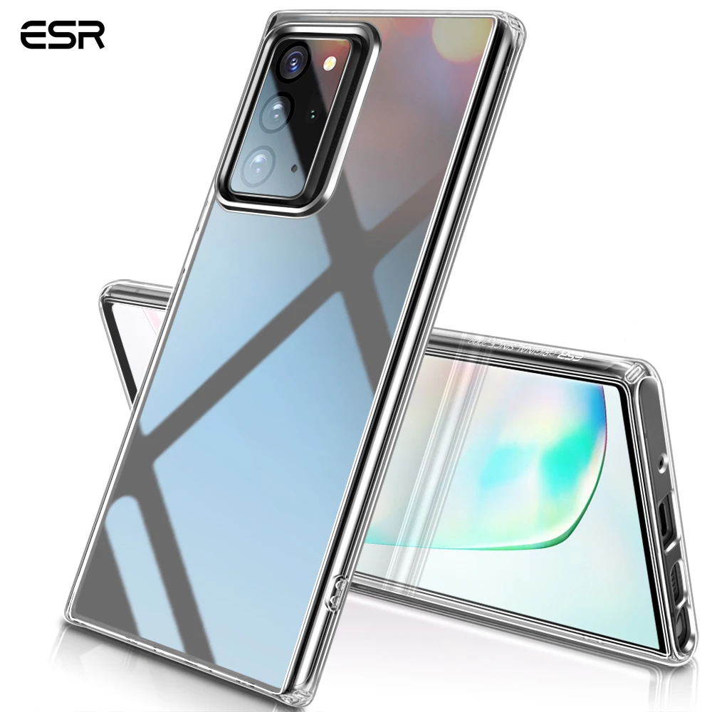 
ESR Fresh Stock Fast Delivery Soft Silicone Bumper 9H Tempered Glass case for Samsung Galaxy note 20 ultra case 