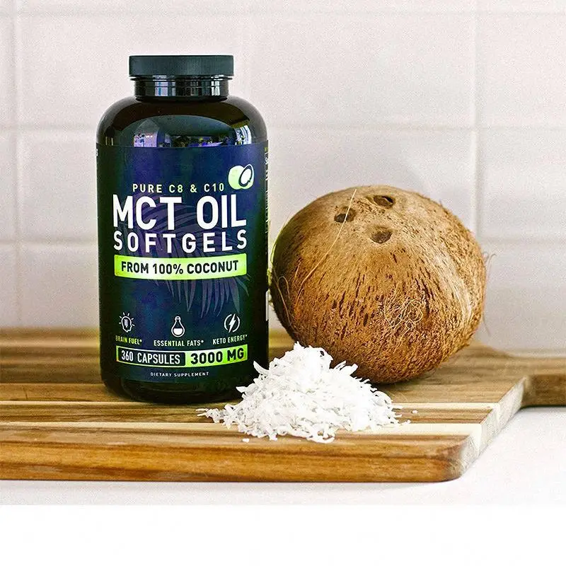 Капсулы из чистого масла MCT 4-месячная поставка Кето-таблетки нерафинированный кокос C10 C8