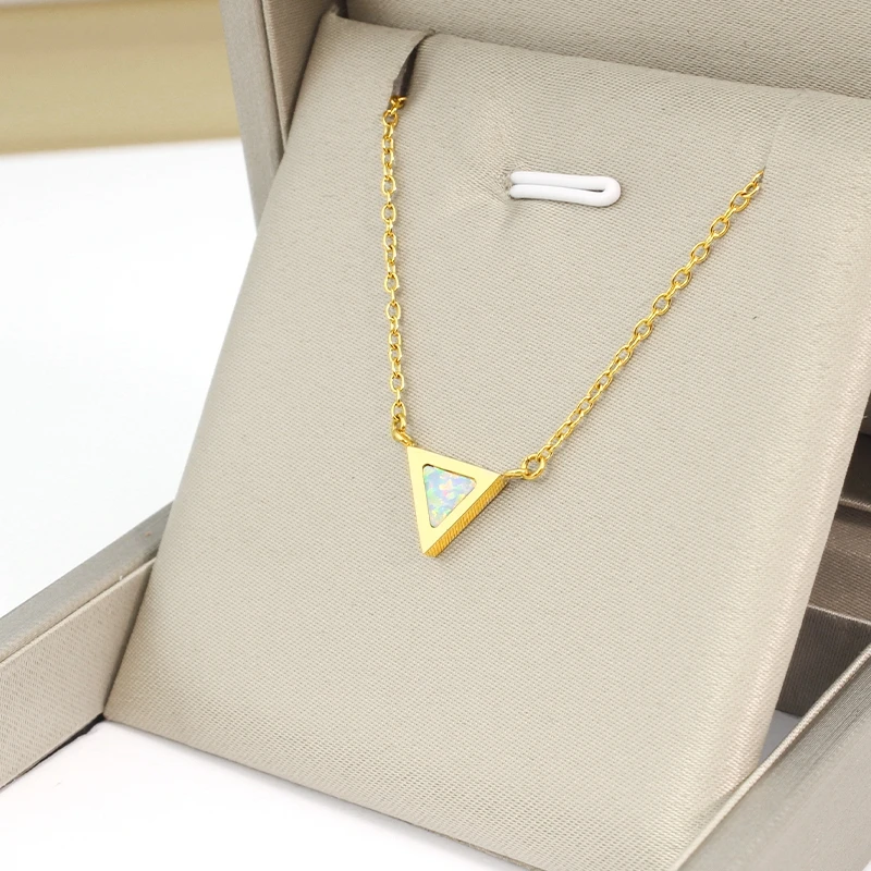 lucky heart necklace layered stainless steel 18k gold plated 3 layers herringbone snake chain necklace women chain necklaces