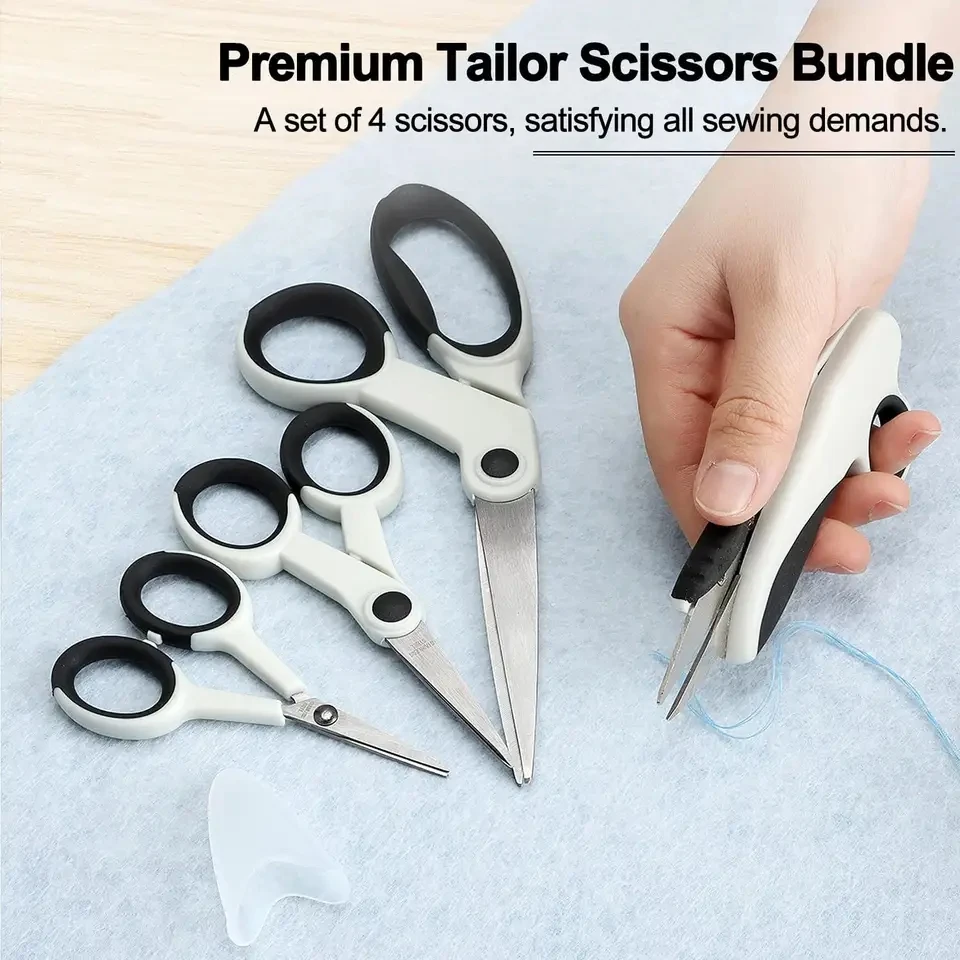 Wholesale Four-piece Set of Stainless Steel Tailor Scissors Set of Handmade Embroidery Trimmer Thread Trimmer Household Scissors