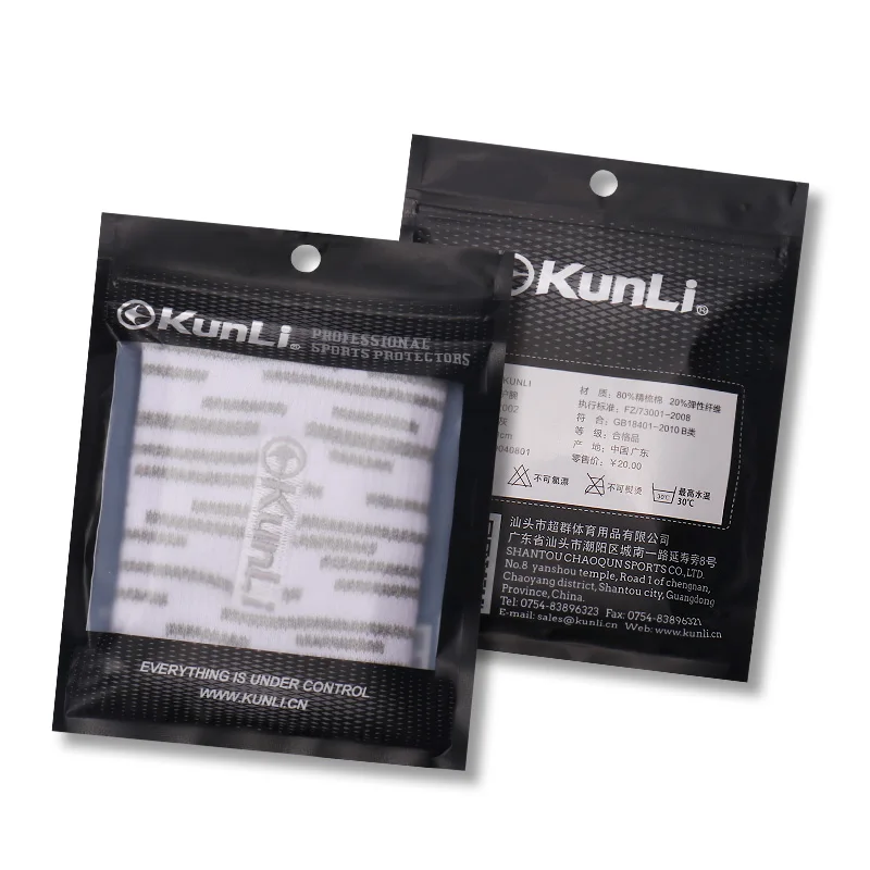 Customized Kunli Basketball Sports Gym Compression Sweat Cotton Wrist Hand Band Support Wrist Brace