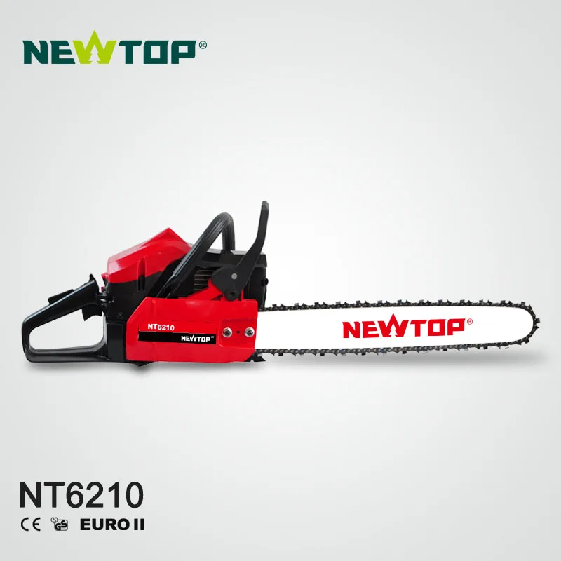 Professional Chinese factory 2 stroke 62cc NT6210 gasoline chainsaw with easy starter