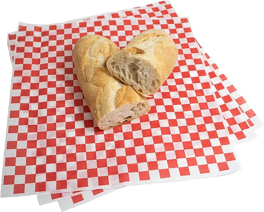 Custom Printing Logo Burger Packaging Grease-proof Biodegradable Butter Wrapping Paper for Packaging Food Wax Sandwich Paper