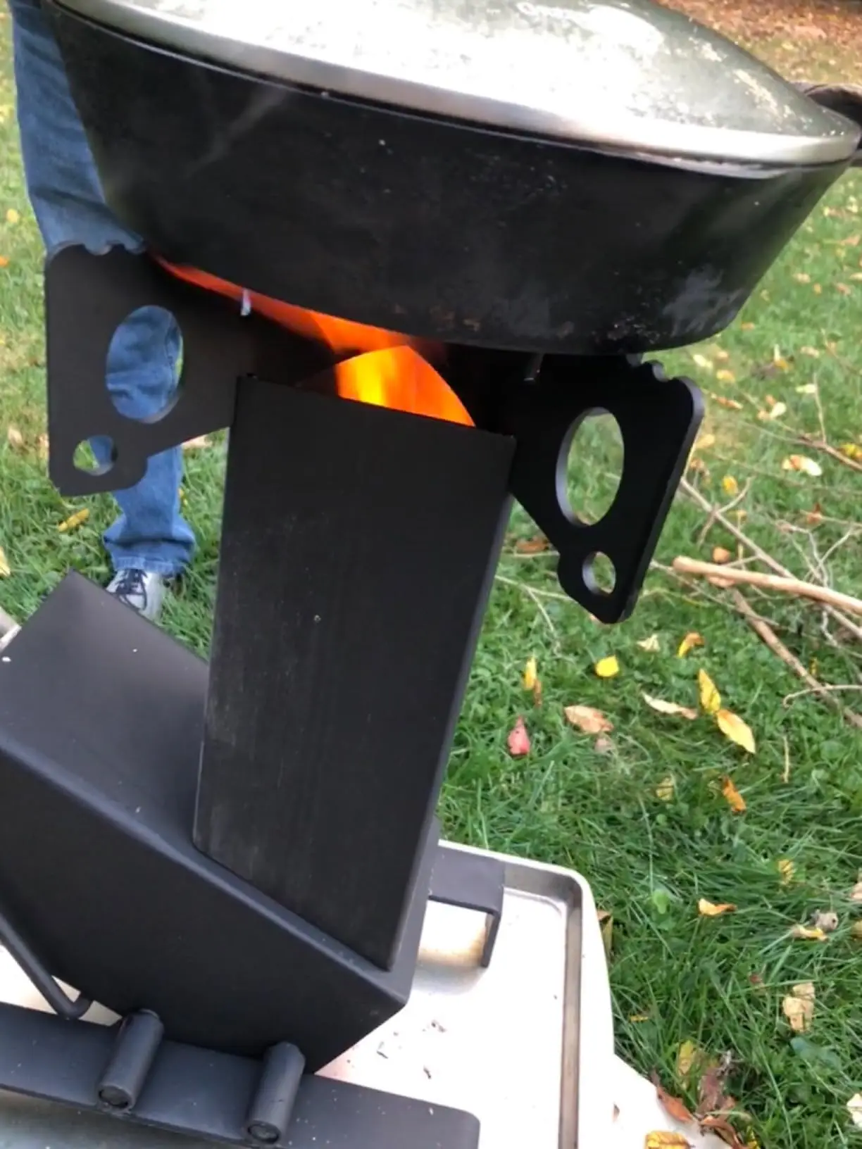 Camping Rocket Stove with Free Carry Bag Portable Wood Burning Large Fuel Chamber Best for Outdoor Cooking