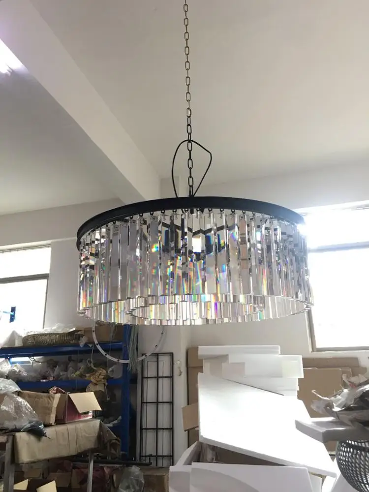 Modern round resoration hardware chandelier light two tier with k9 crystals pendant chandelier from brilliant lighting wholesale