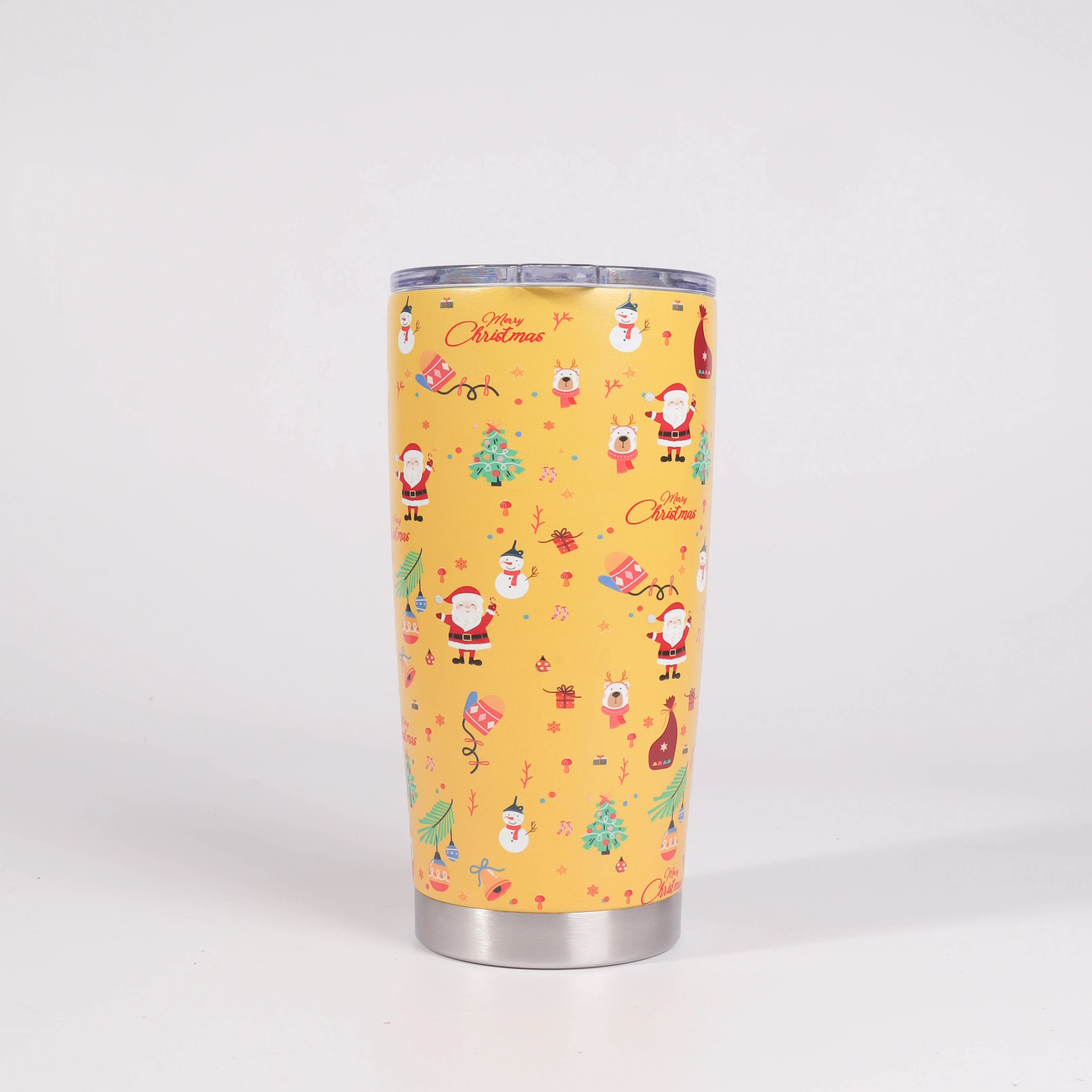 20oz Christmas Tumbler, Stainless Steel and Double Wall Insulated Travel Coffee Mug with Lid