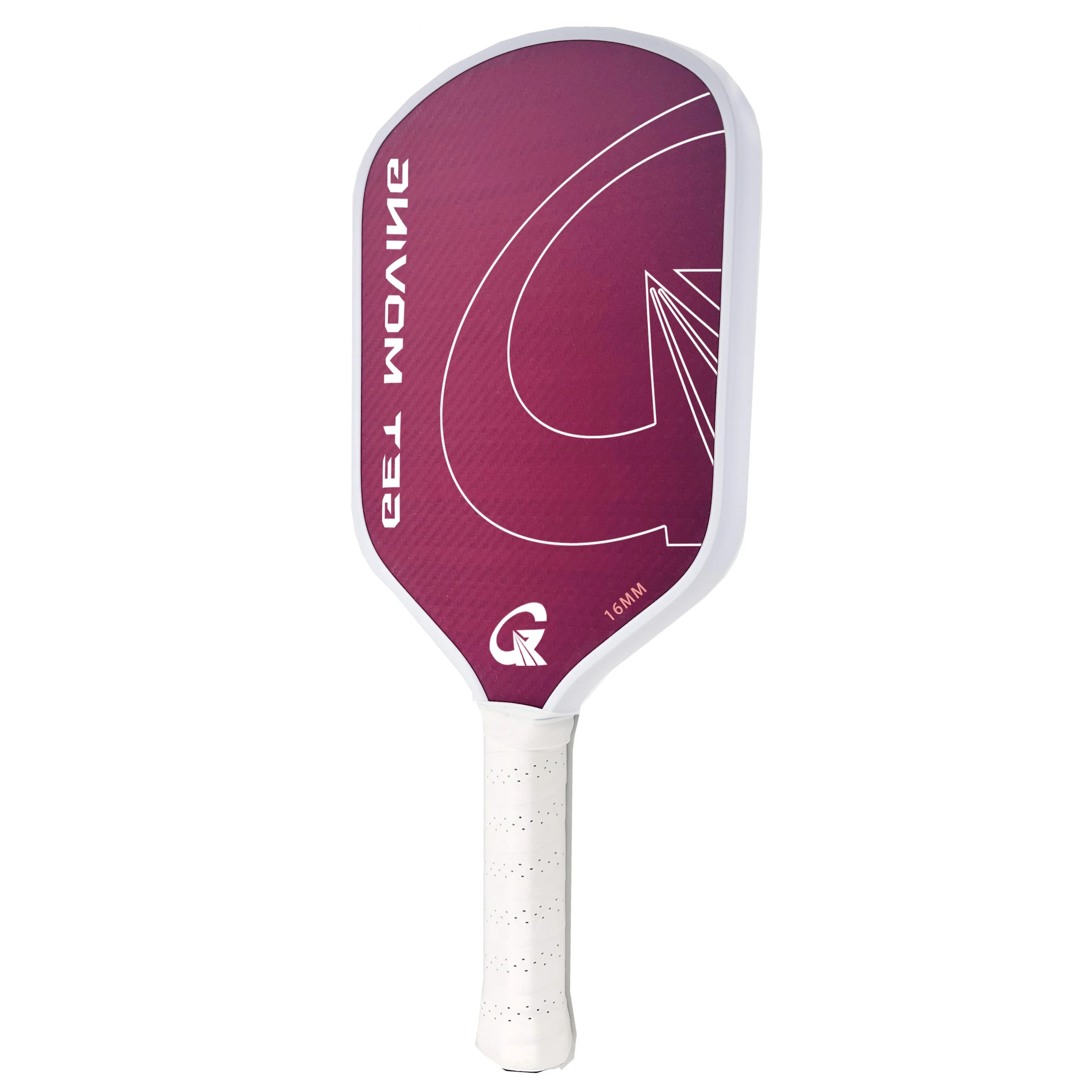 Lansda Custom Red KVL Carbon Fiber Thermoformed Kevlar Hybrid Pickleball Paddle PP Honeycomb Material