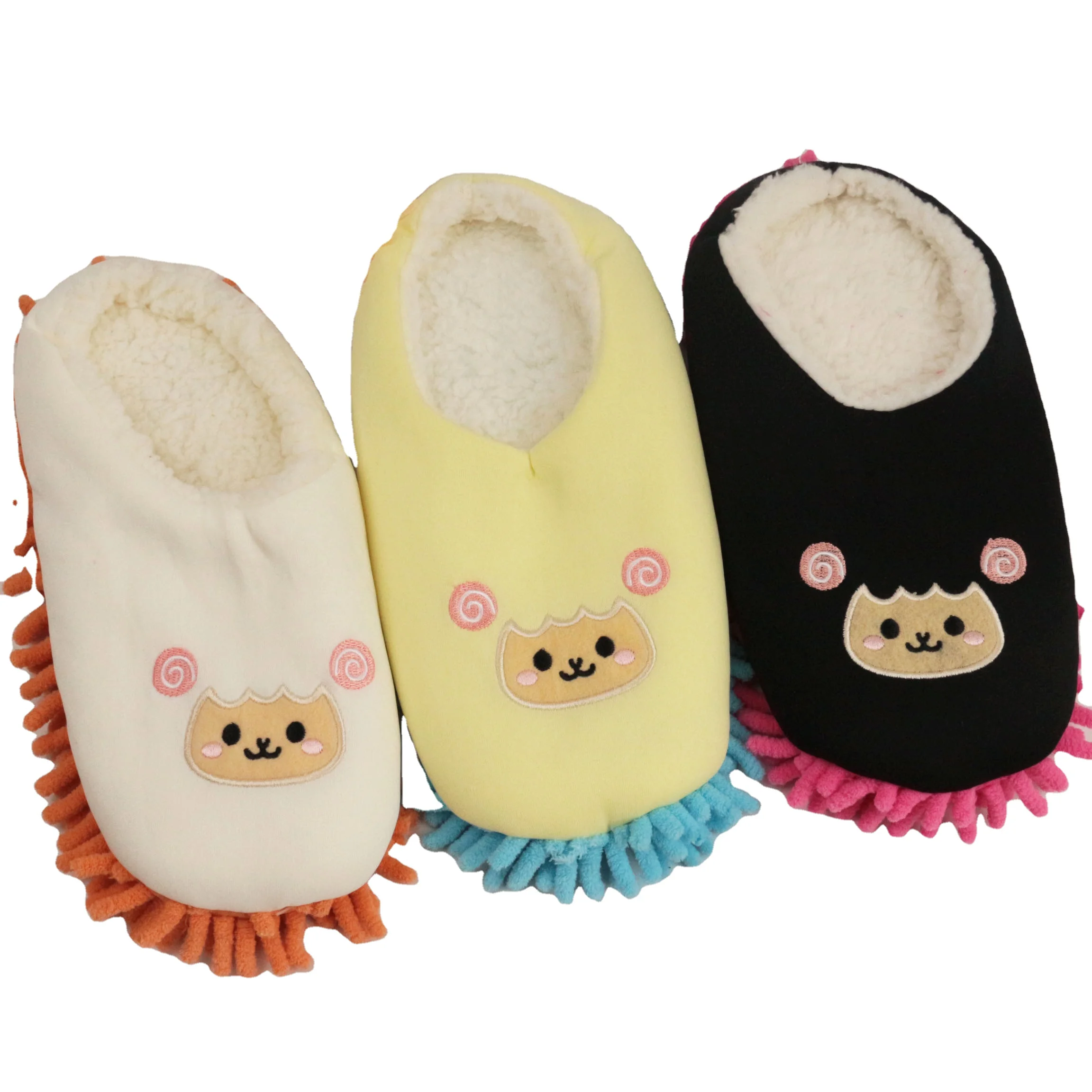 One Pair Hot Sale Microfiber Slippers Chenille Indoor Floor Dust Mopping Slippers For Home Kitchen Bedroom Office Cleaning
