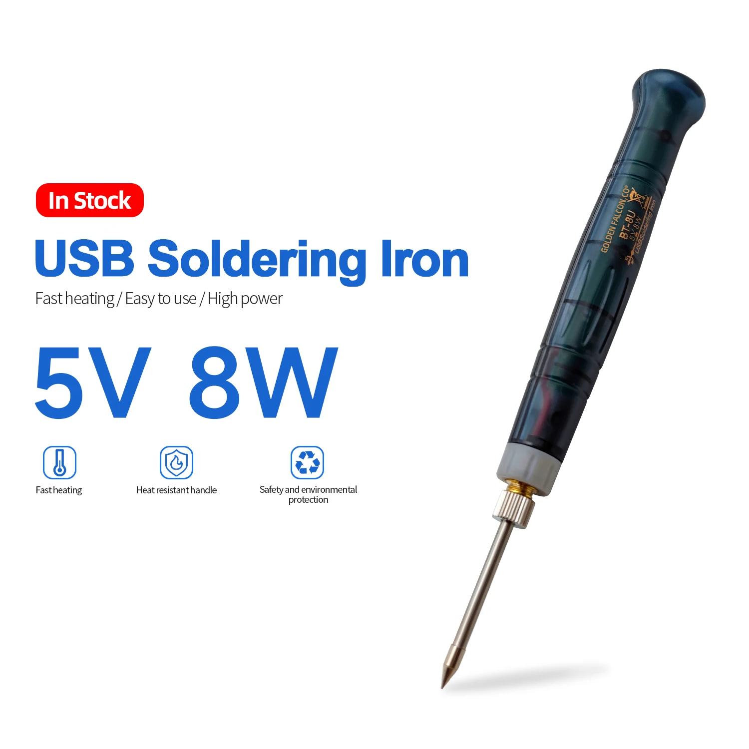 5V 8W Portable USB Soldering Iron Handle Welding Gun Repair Tool Professional Electric Heating Tool with Indicator Light