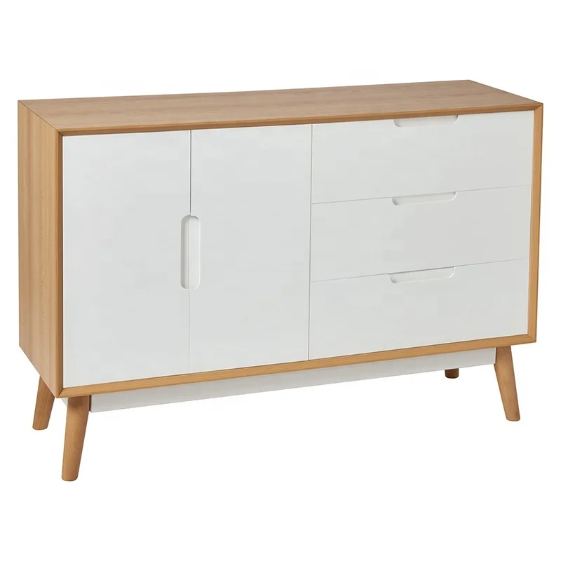 Home Furniture Modern Storage Cabinet Wooden Sideboards Buffet Cabinet With Two Doors Three Drawers