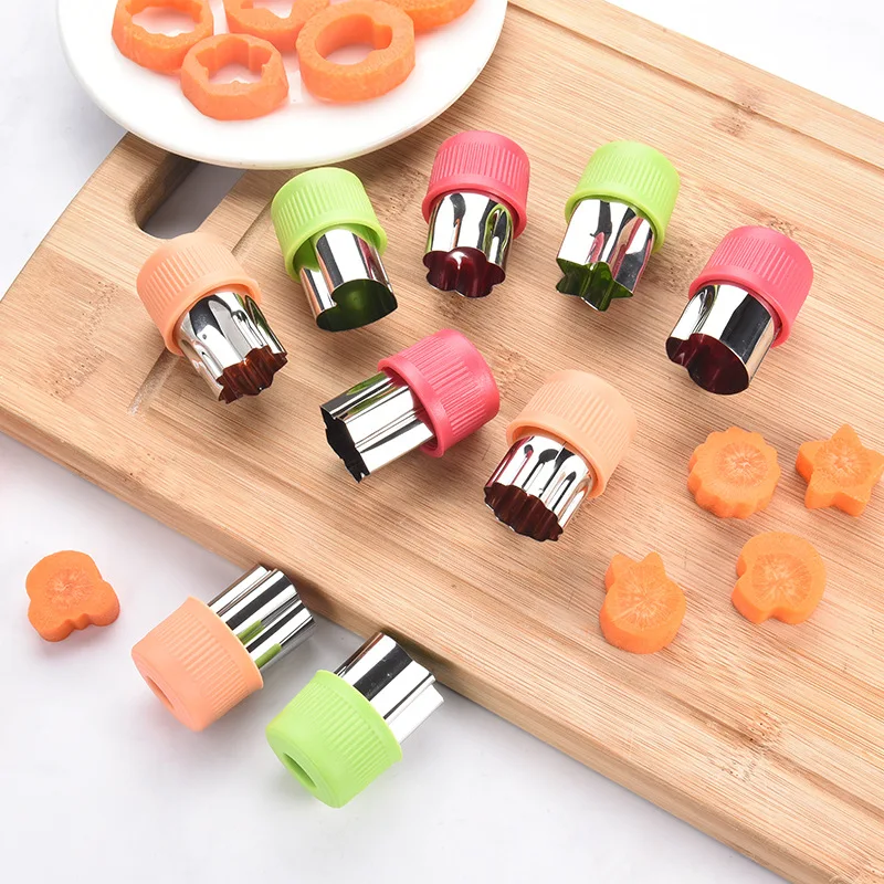 Besafe Stainless Steel Mini Fruit and Cookie Pie Pastry Stamps Mold Food Vegetable Cutter Shapes for Kids Baking