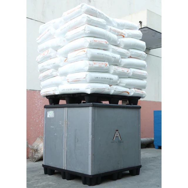 
Heavy duty bulk storage industry mesh HDPE large stackable fruit foldable collapsible plastic pallet box for sale 