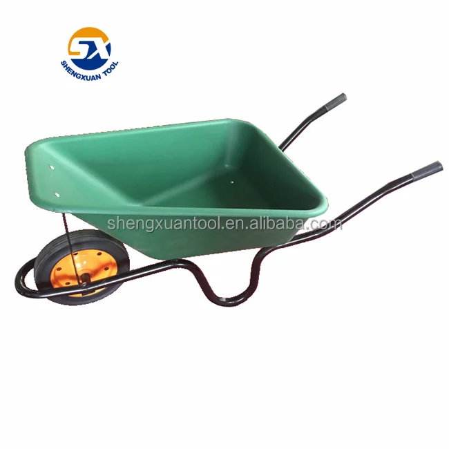 Good quality Green color Plastic buckets Wheelbarrow wb3800