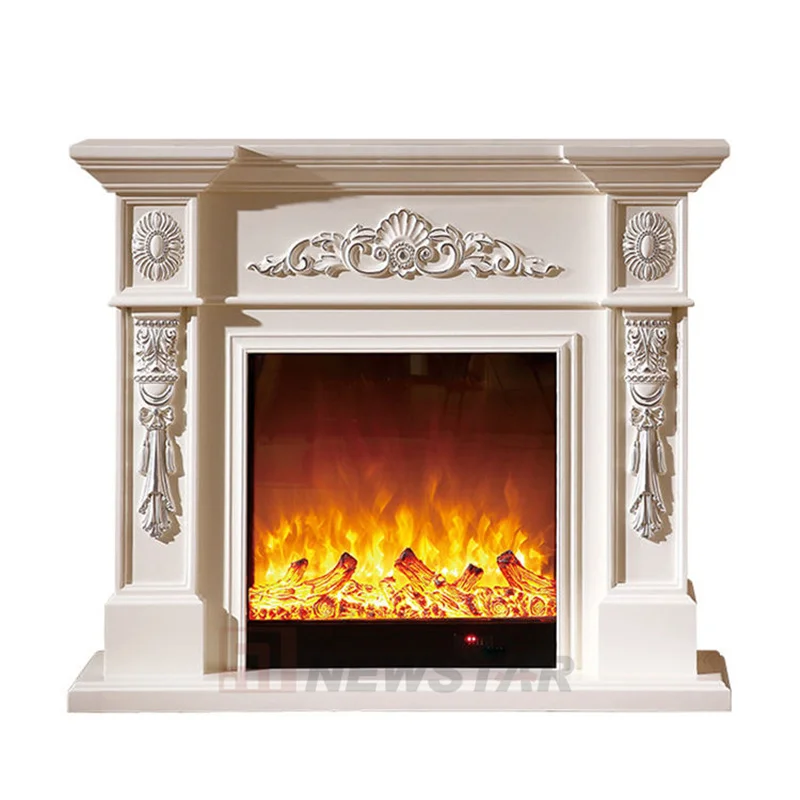 Newstar Modern Classic Marble Fireplace Home Indoor Fireplace Natural White Marble Fireplace