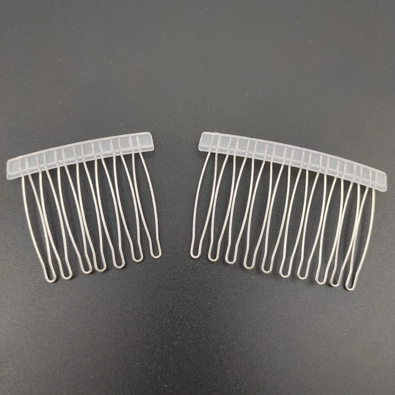 5cm 7cm 7teeth 10teeth Stainless Steel Hair Combs Clips with Plastic Bars for Handmade Fashion Hair Accessories