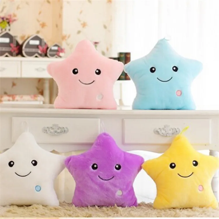 
Wholesale Decorative Custom LED Star Plush Baby Pillows Set 