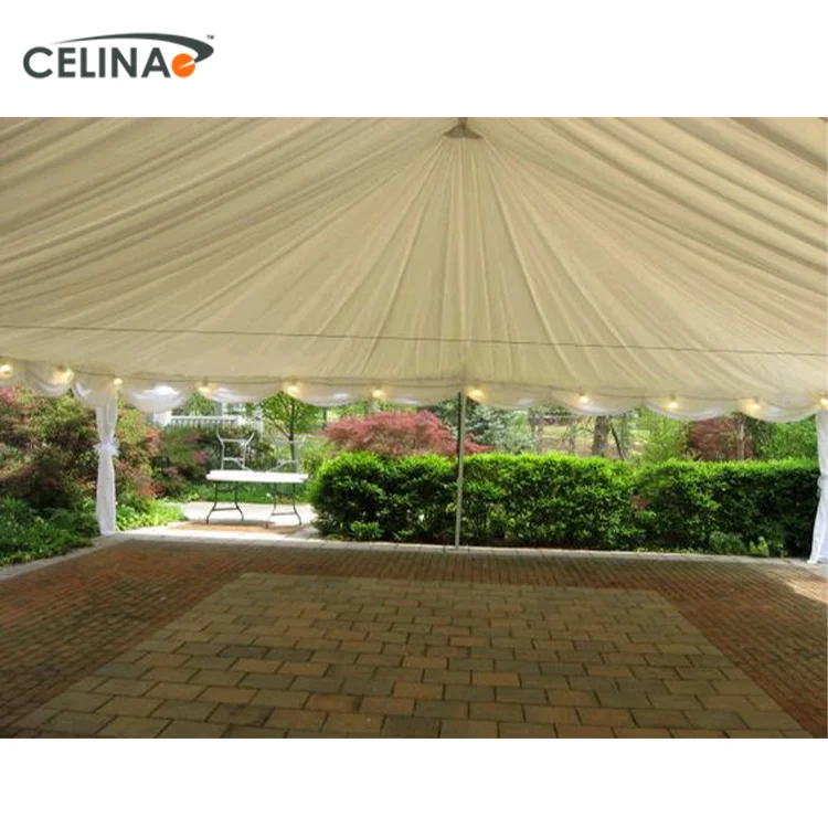 Celina 100% fire retardant polyester fabric winter tent liner for wedding party pinnacle tent