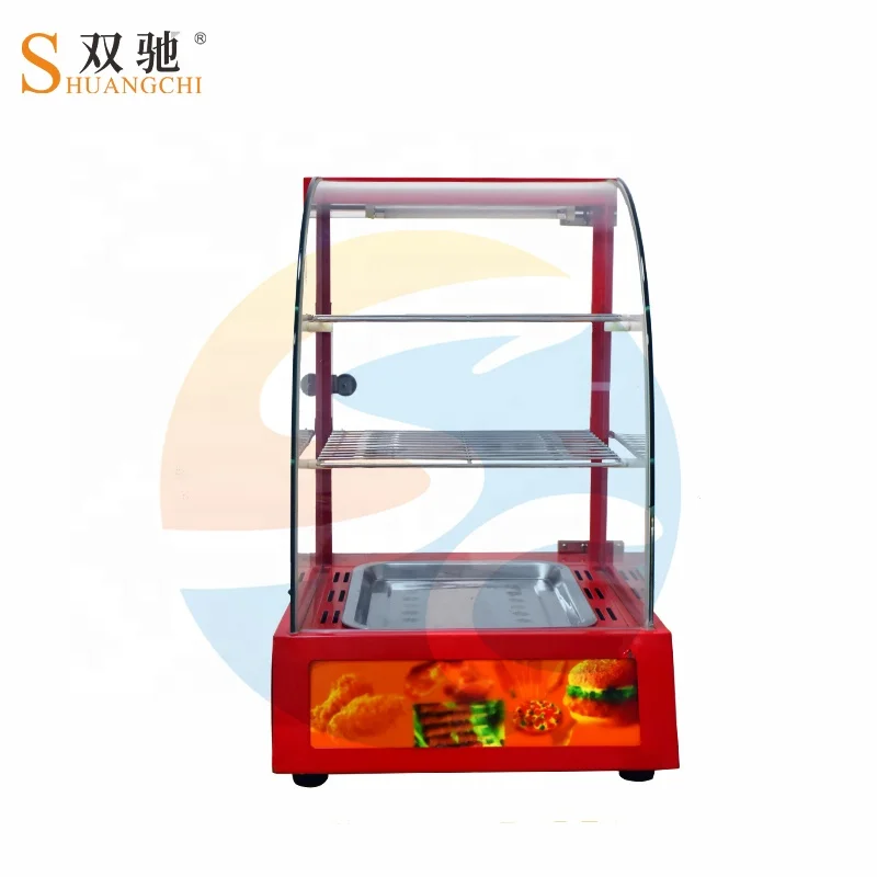 China Commercial Glass Food Warmer Showcase Table Top Warmer Display Warming Showcase Snack Machine